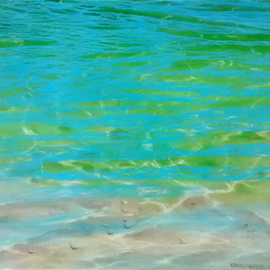 Edna Schonblum: 'transparencie 29', 2015 Oil Painting, Seascape. Artist Description:  sea transparencie sand transparencie sand sea studie ...
