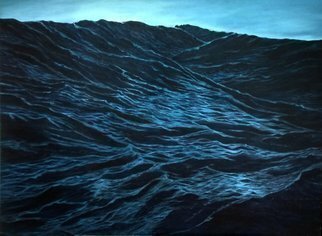 Edna Schonblum: 'waiting', 2018 Oil Painting, Seascape. 