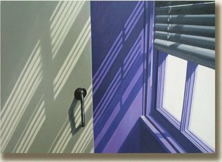 Edna Schonblum: 'windows interior', 2009 Oil Painting, Urban. 