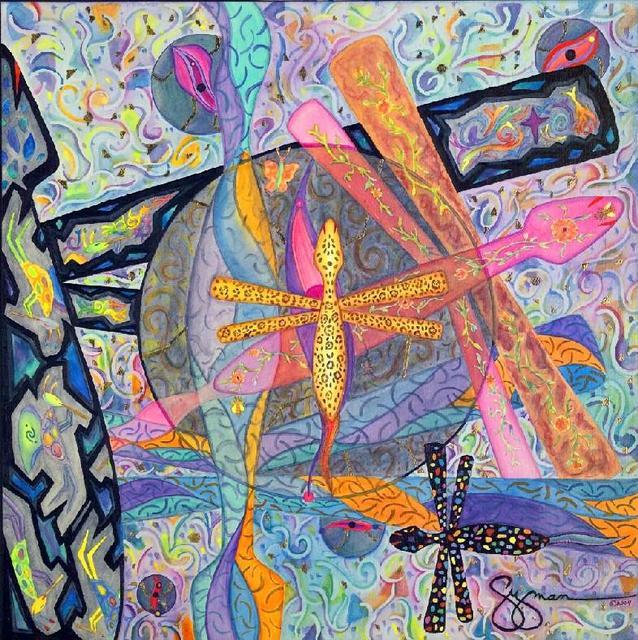 Artist Edward Guzman. 'Dragonfly Magick' Artwork Image, Created in 2005, Original Printmaking Giclee. #art #artist