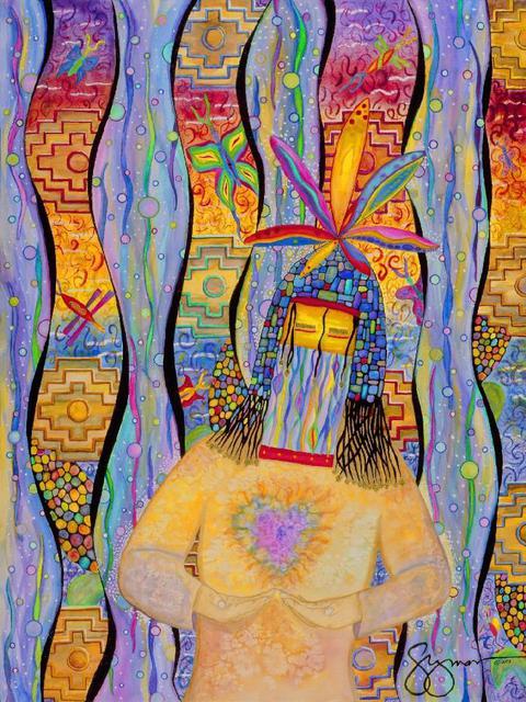 Artist Edward Guzman. 'Spirit Whispers To Me' Artwork Image, Created in 2004, Original Printmaking Giclee. #art #artist