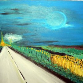 Edward Stanley: 'A Smooth Road', 2003 Oil Painting, Landscape. Artist Description:  Someone once complained that life was a bumpy road. . . so i painted them a smooth one. ...