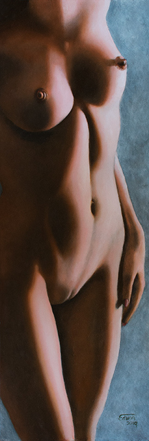Edwin Ijpeij  'The Forbidden Fruit', created in 2019, Original Painting Oil.
