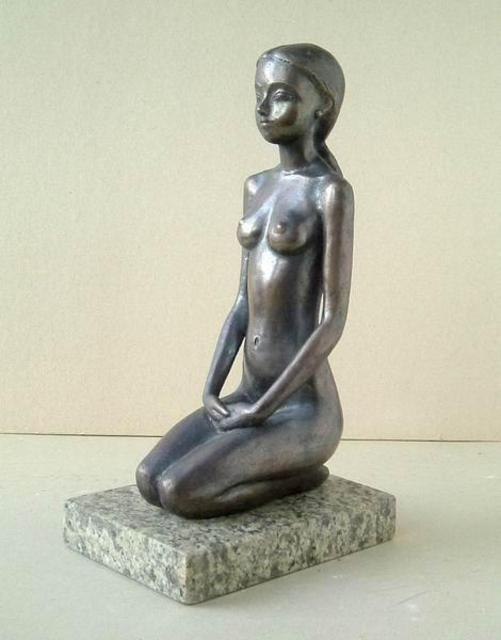 Alexander Efimov  'Girl', created in 2000, Original Sculpture Bronze.