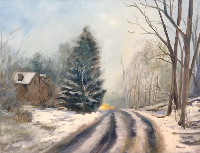 Renee Pelletier Egan  'Winter Ride Home', created in 2018, Original Painting Oil.