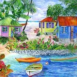 bungalows on sandy cove By Eileen Seitz
