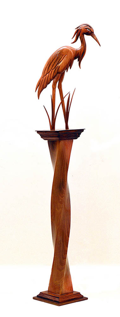 Eisa Ahmadi  'Crane Bird', created in 2014, Original Sculpture Wood.