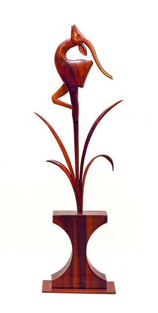 Eisa Ahmadi  'Dancing Deer', created in 2011, Original Sculpture Wood.