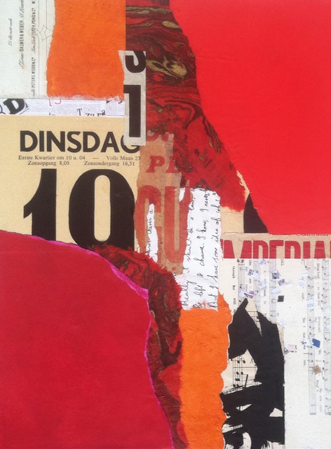 Elizabeth Bogard  'Dinsdag', created in 2016, Original Collage.