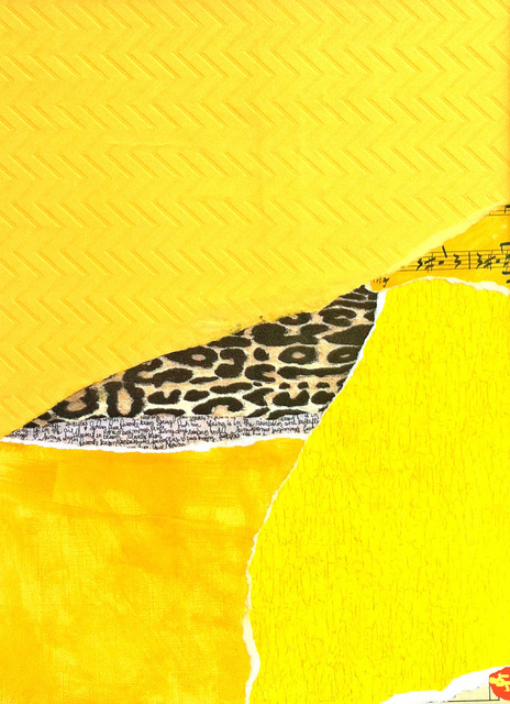 Artist Elizabeth Bogard. 'Yellow Symphony' Artwork Image, Created in 2016, Original Collage. #art #artist
