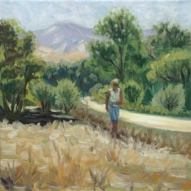 Elena Sokolova: 'Country road in Spain', 2015 Oil Painting, Landscape. Artist Description:  Country road in Spain ...
