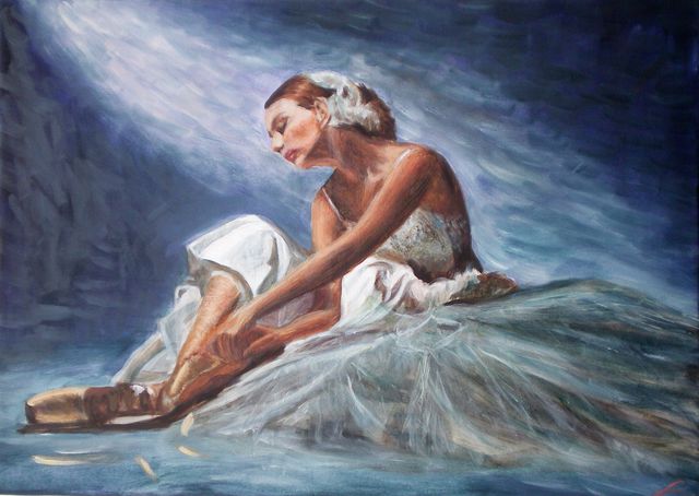 Elena Sokolova  'Pauze', created in 2013, Original Painting Oil.