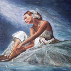 Elena Sokolova Artwork Pauze, 2013 Oil Painting, Dance
