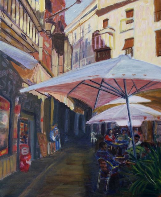 Elena Sokolova  'The Street Of Toledo', created in 2015, Original Painting Oil.