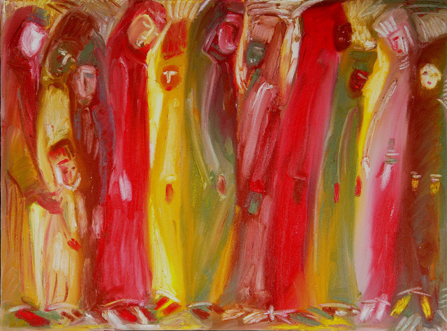 Elena Rein  'Holly Times: Crowd', created in 2006, Original Painting Acrylic.