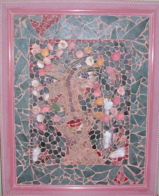 Artist Elena Pataky. 'Rebecca' Artwork Image, Created in 2012, Original Mosaic. #art #artist