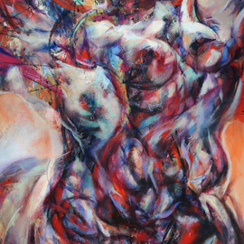 Ruben Valdes Montano: 'Centauro', 2011 Acrylic Painting, Abstract Figurative. Artist Description:   Joy of experiencing feelings as sensations, touch, breath, taste life, erotics emotions and projection of your fantasy and imagination.  ...