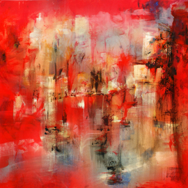 Ruben Valdes Montano: 'City', 2011 Acrylic Painting, Abstract Figurative. Artist Description:     Joy of experiencing feelings as sensations, touch, breath, taste life, erotics emotions and projection of your fantasy and imagination.    ...