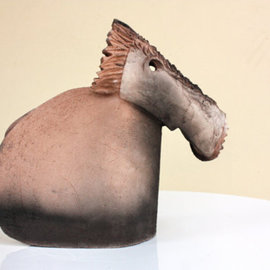 Elisaveta Sivas Artwork MYSTERIOUS HORSE BIRD, 2015 Ceramic Sculpture, Horses