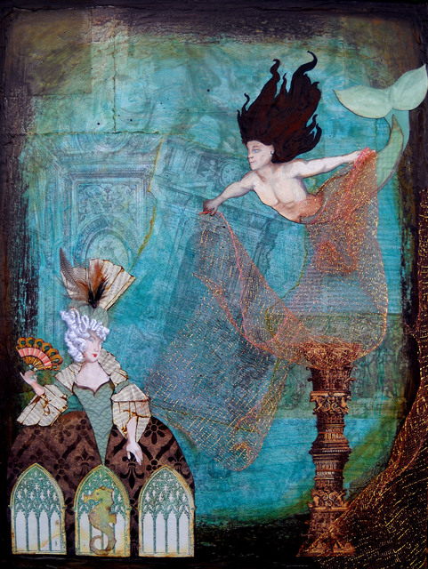 Elisha Sherman  'The Merman Of Lost Atlantis', created in 2011, Original Painting Oil.