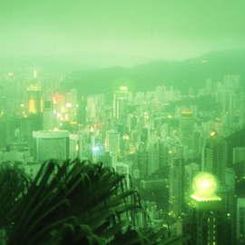 Andre Vesyelkin: 'valley of lights', 1999 Color Photograph, Abstract Landscape. Artist Description: This one of the series of experimental photos taken in Hong Kong, using multiple filters and long exposure. The aim of these photos was to achieve dream- like, hazy feel of images, where familiar objects are barely recognizable. The images were taken on film and they are what ...
