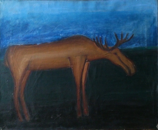 Vyacheslav Panichev  'Moose', created in 2016, Original Живопись маслом.