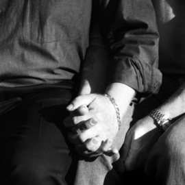Ellen Rosenberg: 'Holding hands', 2006 Silver Gelatin Photograph, Portrait. 