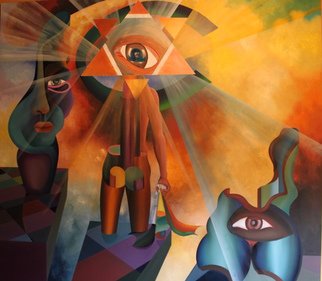 Emanuel Aguiar: 'viver na luz', 2017 Oil Painting, Surrealism. 