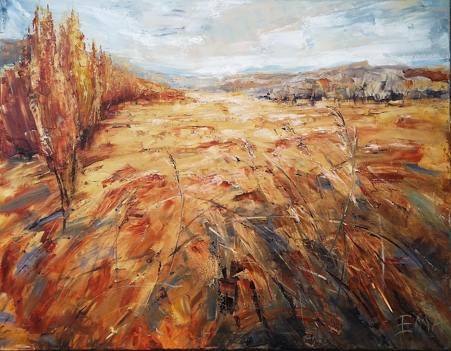 Emilia Milcheva  'Autumn Till Horizon', created in 2021, Original Painting Acrylic.