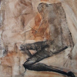 Emilio Merlina: 'a difficult game', 2006 Charcoal Drawing, Inspirational. Artist Description:  charcoal on canvas ...