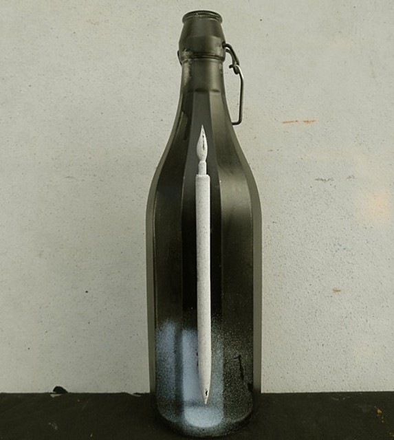 Artist Emilio Merlina. 'A Message In The Bottle' Artwork Image, Created in 2014, Original Optic. #art #artist