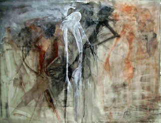 Emilio Merlina: 'abandoning the combat', 2007 Mixed Media, Inspirational.  acrylic and charcoal on canvas ...