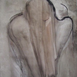 Emilio Merlina: 'black tears', 2006 Charcoal Drawing, Inspirational. Artist Description:  charcoal on canvas ...