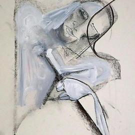 Emilio Merlina: 'did you call me', 2006 Charcoal Drawing, Inspirational. Artist Description: charcoal and white crylic on canvas...