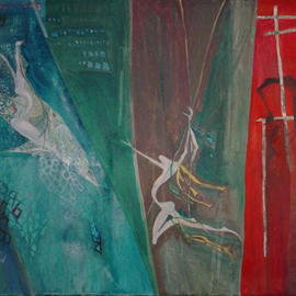 Emilio Merlina: 'dreams circus', 2003 Oil Painting, Inspirational. Artist Description: oil on canvas...