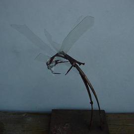 Emilio Merlina: 'dreams thrower', 2004 Mixed Media Sculpture, Inspirational. Artist Description: rusty iron and glass...