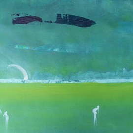 Emilio Merlina: 'evening walk', 2015 Oil Painting, Fantasy. Artist Description:      on canvas     ...