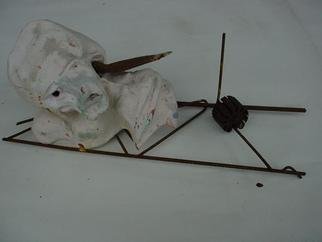 Emilio Merlina: 'hunting', 2006 Mixed Media Sculpture, Inspirational. terracotta and rusty iron...