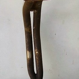 Emilio Merlina: 'i did find you finally', 2007 Mixed Media Sculpture, Inspirational. Artist Description:  rusty iron  ...