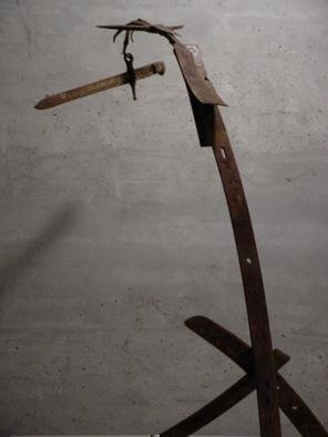 Emilio Merlina: 'i surrender', 2003 Mixed Media Sculpture, Inspirational. rusty iron sculpture...