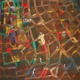 Emilio Merlina: 'in my village', 2011 Acrylic Painting, Fantasy. Artist Description:  acrylic on canvas ...