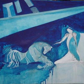 Emilio Merlina: 'leaving a friend', 2003 Acrylic Painting, Inspirational. Artist Description: acrylic on canvas...