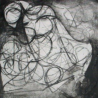 Emilio Merlina: 'life net', 2009 Mixed Media, Representational.  charcoal and acrylic on canvas    ...