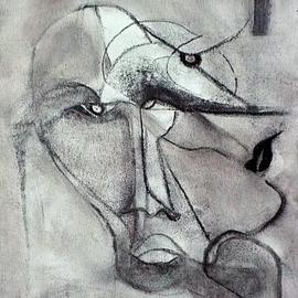 Emilio Merlina: 'lovers', 2006 Charcoal Drawing, Inspirational. Artist Description: charcoal on canvas...