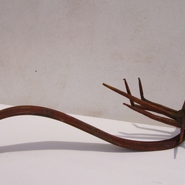 Emilio Merlina: 'prayer 02  08', 2008 Mixed Media Sculpture, Inspirational. Artist Description:  rusty iron ...