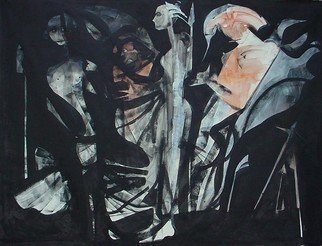 Emilio Merlina: 'soul hunters', 2010 Mixed Media, Representational.  acrylic and charcoal on canvas ...