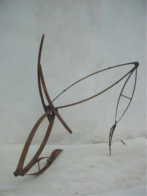 Emilio Merlina: 'still dancing with my soul', 2003 Mixed Media Sculpture, Inspirational. rusty iron sculpture...