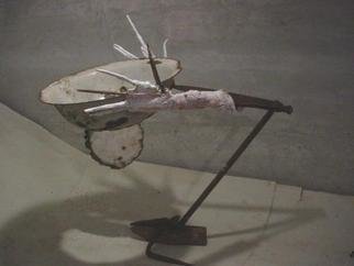 Emilio Merlina: 'take some of my water', 2003 Mixed Media Sculpture, Inspirational. rusty iron and terracotta sculpture...