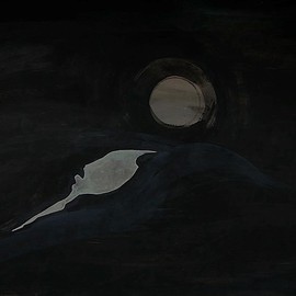 Emilio Merlina: 'the black moon Angel 011', 2011 Acrylic Painting, Fantasy. Artist Description:  acrylic on mediodensit ...