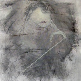 Emilio Merlina: 'the sign', 2007 Charcoal Drawing, Inspirational. Artist Description:  charcoal on canvas ...